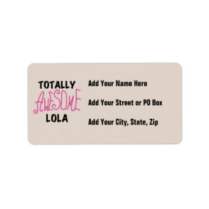 Étiquette T-shirts et cadeaux Lola rose totalement géniaux