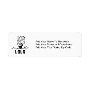 Étiquette T-shirts et cadeaux Lolo neufs souriants