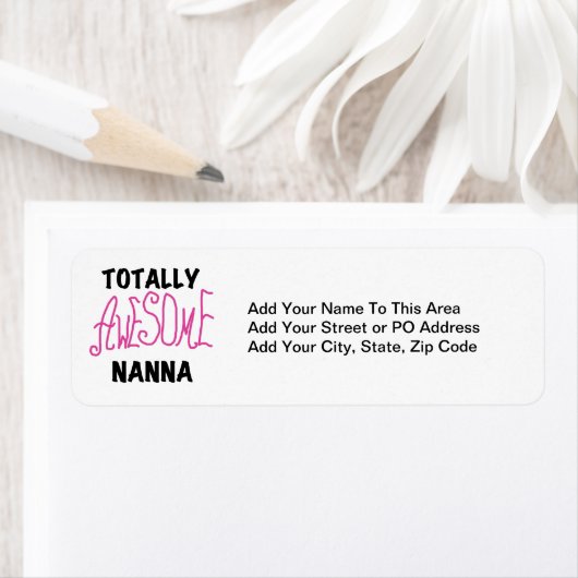 Étiquette T-shirts et cadeaux Nanna roses absolument géniaux (En situation)