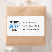 Étiquette T-shirts et cadeaux Opa bleu absolument géniaux (En situation)