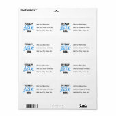 Étiquette T-shirts et cadeaux Opa bleu absolument géniaux (Feuille entière)