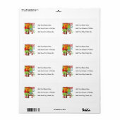 Étiquette T-shirts et cadeaux Owl 2nd Birthday (Feuille entière)