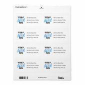 Étiquette T-shirts et cadeaux Papa absolument géniaux (Feuille entière)