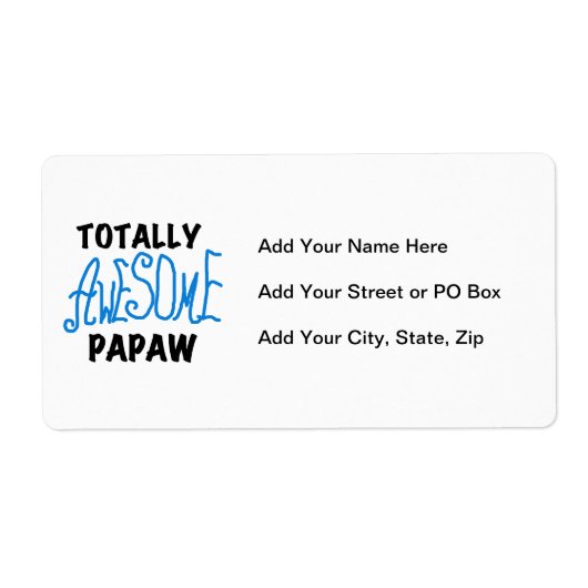Étiquette T-shirts et cadeaux Papaw absolument géniaux (Devant)