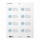 Étiquette T-shirts et cadeaux pour bébé grand-père fier (Feuille entière)