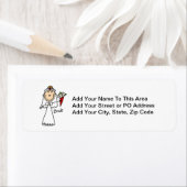 Étiquette T-shirts et cadeaux pour mariées Figure Stick (En situation)