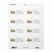 Étiquette T-shirts et cadeaux Proud New Papa 2012 (Feuille entière)