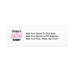 Étiquette T-shirts et cadeaux rose Nanny absolument géniaux