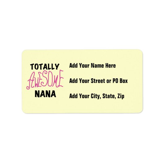 Étiquette T-shirts et cadeaux roses totalement (Devant)