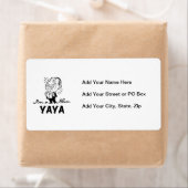 Étiquette T-shirts et cadeaux Yaya Yaya souriants (En situation)