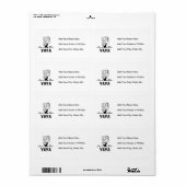 Étiquette T-shirts et cadeaux Yaya Yaya souriants (Feuille entière)