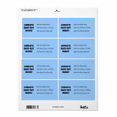 Étiquette T-shirts noir et blanc du Meilleur-est Nana du (Feuille entière)