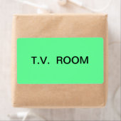 Étiquette T.V. Emballage et déménagement des locaux (En situation)