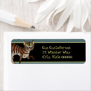 Étiquette Tabby Cat