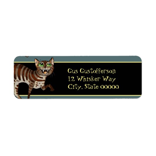 Étiquette Tabby Cat (Devant)