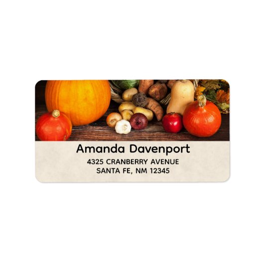 Étiquette Table Bountiful Harvest (Devant)