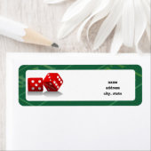 Étiquette Table de craps avec dés Las Vegas (En situation)