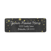 Étiquette Tableau de bord avec points d'or (Devant)