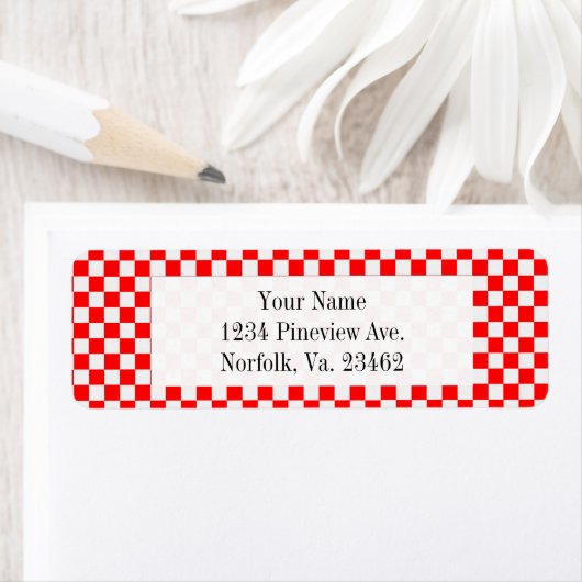 Étiquette Tableau de bord classique rouge et blanc par STayl (En situation)