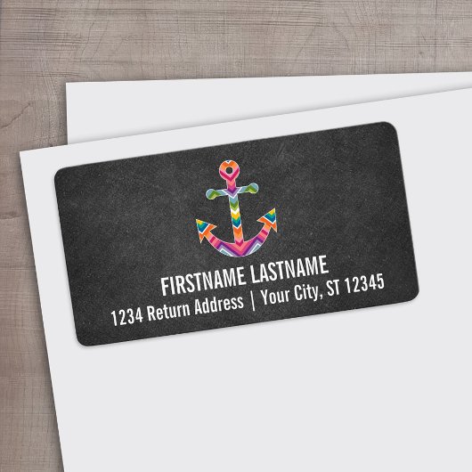 Étiquette Tableau de bord d'Ancres nautiques avec Chevrons l