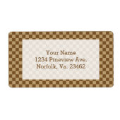 Étiquette Tableau de contrôle Brown classique par Shirley Ta (Devant)