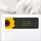 Étiquette tableau de tournesol rustique floral (En situation)