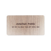 Étiquette Tableau en bois Brown créatif, apparence texte dés (Devant)