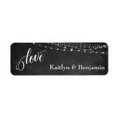 Étiquette Tableau noir, Chaînes de lumière, Typographie d'am (Devant)