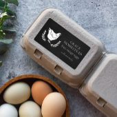 Étiquette Tableau noir de la ferme de poulet oeuf de poulet 