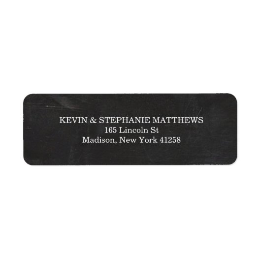 Étiquette Tableau noir et blanc (Devant)