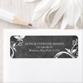 Étiquette Tableau noir et blanc (En situation)