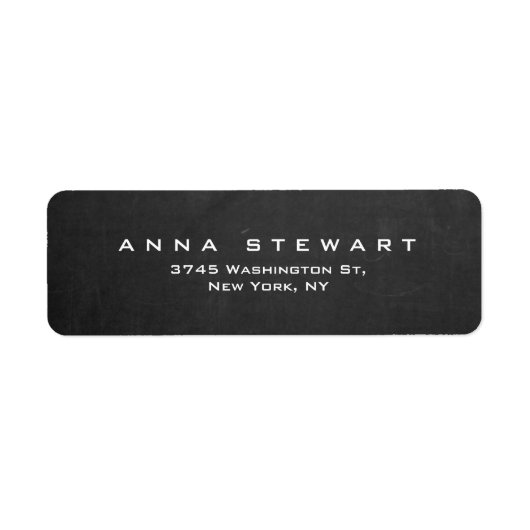 Étiquette Tableau noir gris professionnel moderne personnel (Devant)