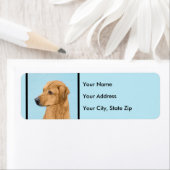 Étiquette Tableau Rhodesian Ridgeback - Art Chien original (En situation)