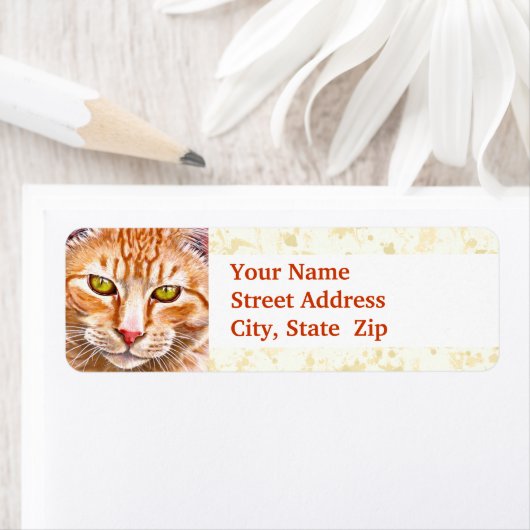 Étiquette Tableau Tabby Orange (En situation)