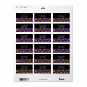Étiquette Taches de léopard violet (Feuille entière)