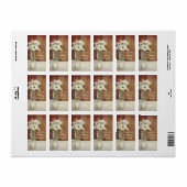 Étiquette Tag blanc Mariage Merci favori (Feuille entière)