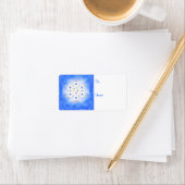 Étiquette Tag cadeau Hanoukka Star et Snowflakes Blue (En situation)