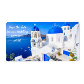 Étiquette Tag cadeau Santorini (Devant)