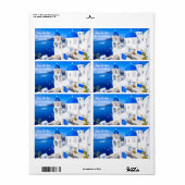 Étiquette Tag cadeau Santorini (Feuille entière)