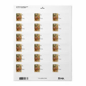 Étiquette Tag cadeau Vintage père Noël à minuit (Feuille entière)