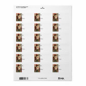 Étiquette Tag cadeau Vintage Snowy Père Noël (Feuille entière)