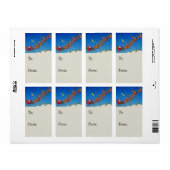 Étiquette Tag de cadeau de père Noël (Feuille entière)