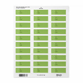 Étiquette Tag de petit cadeau avec points peints vert (Feuille entière)