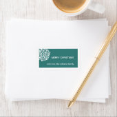 Étiquette Tag-turquoise cadeau Fleur de Noël (En situation)
