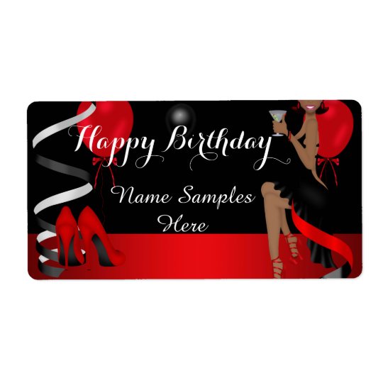 Étiquette Talons hauts noirs rouges de chaussure de fête