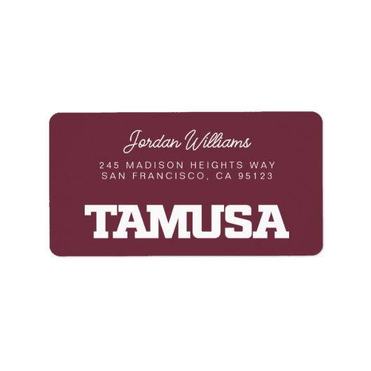 ÉTIQUETTE TAMUSA (Devant)