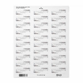 Étiquette Tan & Grey Winter Botanical Adresse de retour (Feuille entière)