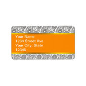 Étiquette Tangerine Black Paisley (Devant)