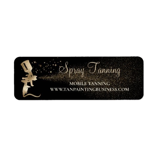 Étiquette Tanning Spray Airbrush Gold (Devant)