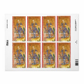 ÉTIQUETTE TAROTS DE RENAISSANCE ANTIQUE / REINE DE WANDS (Feuille entière)